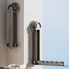 2个吸盘式挂钩，壁挂式衣架，适用于玄关、衣柜、卧室 - 彩色 - 查看 3