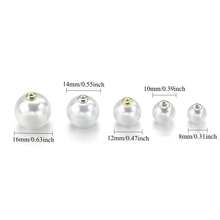 KMEOSCH 高光泽仿珍珠耳钉背扣、半孔耳钉背扣、塑料耳塞和胸针背扣帽、DIY珠宝配件 - 珍珠耳堵 - 查看 4