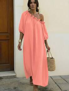 欧美新款时尚女装宽松舒适假日优雅女装 - 西瓜粉 - 查看 2