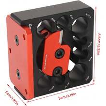 Plantilla para Hacer Tacos Imperial, Kit de Plantilla para Hacer Tacos Ajustable con 8 Orificios con Hoja de Carburo, Taladro Eléctrico, Clavija de Fresado, Varilla Redonda,,38927551 - Multicolor - Ver 1