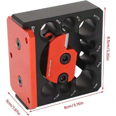 Plantilla para Hacer Tacos Imperial, Kit de Plantilla para Hacer Tacos Ajustable con 8 Orificios con Hoja de Carburo, Taladro Eléctrico, Clavija de Fresado, Varilla Redonda,,38927551