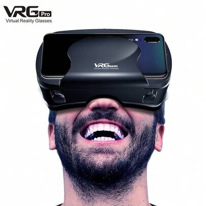4K High Definition Immersive 3D VR Headset, Compatible With IPhone And Android Smartphones, Specially Suitable For IMAX Theater, 3D Movies And Video Games, Comfortable And Lightweight