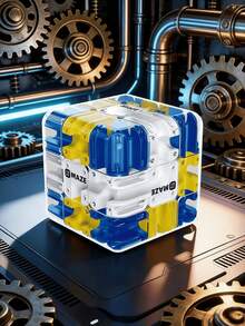 3D Rotating 3x3 Magic Cube Bead Maze | Must-Have Christmas Gift Kids Brain-Boosting Educational Puzzle Toy - Màu xanh lam - Xem 8