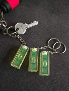 迷你水平仪钥匙扣，便携式小型水平仪，液位测量工具，口袋水平尺，适用于家庭DIY安装和找平