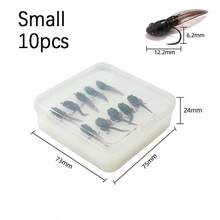Tadpole Soft Bait With Hook - Artificial Fish Floating Lure, Realistic Tadpole Fly Fishing Bait, Dark TPE Material, Suitable For Freshwater And Saltwater Fishing