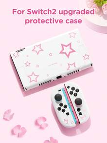 1 pieza Funda protectora con diseño de estrella y letra para Nintendo Switch 2025, Switch OLED, Switch NS, compatible con Switch Lite, gran regalo para el Día de San Valentín - Multicolor - Ver 1