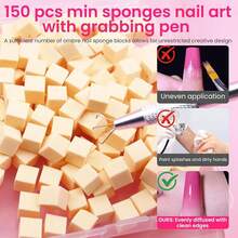 New 150PCS Nail Art Spos For Ombre Nude, 50 PCS Nail Art , Nail Polish Mix Rod, Grabbing Pen, Nail Art Ombre BrushSuppliDesign Tools Nail Tech Accrifor Salon & Home - Nude Color Medium Pack - View 3