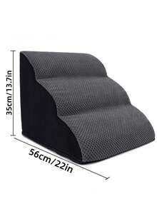 2/3/4 Level Foam Pet Stairs, Portable Dog Bed Steps, Convenient For Small Dogs, Elderly Pets And Injured Animals To Easily Get On And Off Bed, With Removable Pad Cover And Non-Slip Base