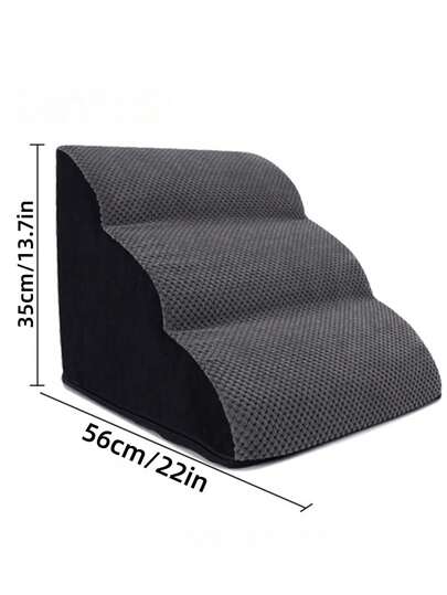 2/3/4 nivåer skumtrappa för hundar, bärbara hundbäddstrappor, bekväma för små hundar, äldre husdjur och skadade djur för att enkelt komma på och av sängen, med avtagbart överdrag och halkfri bas