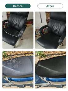 1 Roll Of Black/Dark Brown/White Leather Repair Patch, Waterproof Removable Self-Adhesive Leather Repair Tape, Cuttable Repair Tape Set, Suitable For Leather Repair, Refurbishment And Re-Covering Of Furniture, Sofas, Car Seats, Chairs, Etc. - Multicolor - View 6