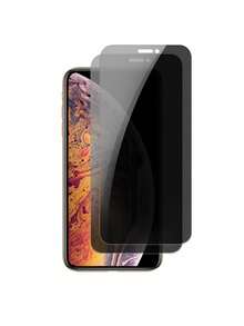 2pcs Privacy Anti-Fingerprint Anti-Oil Tempered Glass Screen Protector, Compatible With IPhone 7/8/7Plus/8Plus/X/XS/XR/13/14/15/15 Pro Max/16/16 Pro/16 Plus/16 Pro Max/16e/17/17 Air/17 Pro/17 Pro Max - Black - View 21