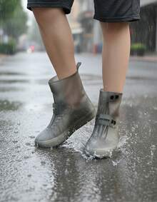 TendenciaBota Protector Silicon Impermeable Cubre Tenis Zapato LluviaCalidad premium - Gris transparente - Ver 1