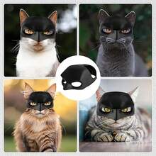 Cat Cosplay Bat Mask,Halloween Decoration Gift For Cat,Funny Cat Costumes Accessories,Reusable Pet Superhero Accessory For Halloween And Photos - Black - View 3