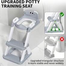 1pc Baby Potty Training Seat, 2-In-1 Toilet Trainer With Non-Slip Pad And Footrest, Unisex