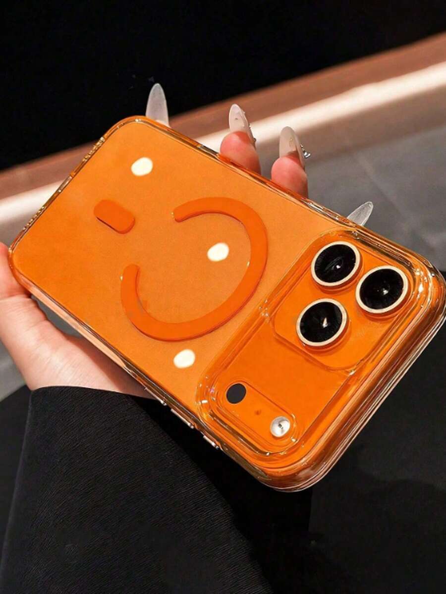 奢华高透明磁吸防震手机壳，兼容 17 Pro Max、17 Pro、17 Air、17、16、15、14、13、12 Pro Max、11，防震后盖，支持无线充电 - 橘色 - 查看 1