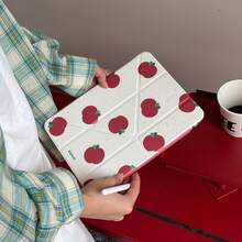 Splatter Red Apple Detachable Magnetic IPad Case Suitable For 2025 New IPad Pro 11/13, Anti-Bend IPad Air 10th Gen, 10.2 Inch/Mini 7, Acrylic Protective Cover