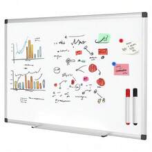 36 X 24 Inches Large Magnetic Whiteboard Dry Erase Board With Aluminum Frame Wall Mounted Reversible Horizontal Vertical Hanging White Board For Home Office School Classroom Bulletin Message Board - 1 - Xem 1