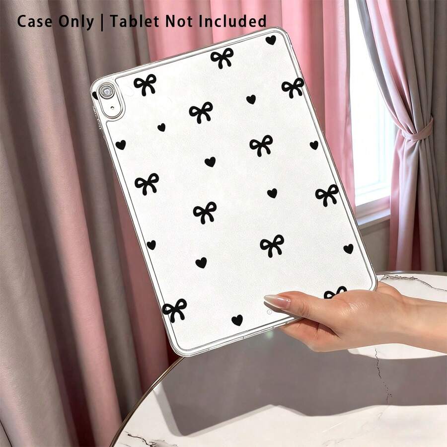 1pc High Transparent Anti-Drop TPU Tablet Case, High-Definition Bowknot UV Printing, Compatible With IPAD 11 2025, MINI6/7, AIR1/2, Air4/AIR5/Air6/AIR7, 9.7-Inch IPad 2019/2020/2021, 10.2-Inch IPad 10/11, AIR11 (2024/2025), PRO11 (2024), PRO11 (2018-2022), PRO12.9/AIR13 - Multicolor - View 1