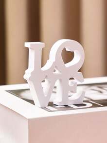 1pc LOVE Letter Hanging Decor, White, DIY Color, Heart Shaped Ornament, Home Decor, Suitable For Indoor & Outdoor Use - Perfect Valentine's Day Gift For Girlfriend/Boyfriend, Office Decoration, Room Decor, Wedding Decoration, Wedding Supplies, Valentine's Day Decor, Romantic Gift, Valentine's Day - Multicolor - View 6