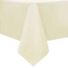 Sancua 1OO% Waterproof Rectangle PVC Tablecloth - 60 X 120 Inch - Oil Proof Spill Proof Vinyl Table Cloth, Wipe Clean Table Cover For Dining Tables, Buffet Parties And Camping, Beige - Beige60inchx120inchRectangular - View 1