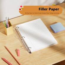 3-Pack White Loose Leaf Paper 390 Sheets Filler Paper 8 * 10.5 College Ruled 3-Hole Punched For 3-Ring Binders Notebook Lined 8\ X 10.5\ - White3Pack - View 4