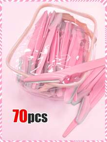 70/60/50/40/30/24/20/12/6/3/1 件套。多功能眉毛修剪器、多功能剃须刀、脱毛工具、女士眉毛修剪器、面部美容剃须刀。配有防水透明化妆包，拉链设计，外观清晰，方便收纳，是旅行化妆品收纳的理想之选。