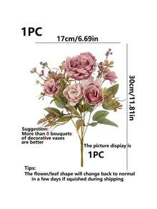 1 قطعة وردة حرير اصطناعية بطول 30 سم، زهرة البيونية، زهور واقعية، هدية عيد الحب، ديكور زهور واقعية لوجبة الغداء، باقة زفاف DIY، حفلة، منزل، مطبخ، حديقة، فندق، مكتب، ديكور رامة، ديكور ، إكليل DIY، هدية، وسط الطاولة، ديكور عيد الميلاد، ديكور داخلي وخارجي، زهور بلاستيكية مزيفة بالجملة للفازات، ديكور منزلي ريفي، زفاف بوهيمي - رمل احمر - مشاهدة 3
