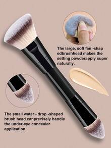 YZIMENG 15支/12支/7支/5支化妆刷套装包含5支化妆刷和10个化妆海绵，涵盖粉底刷、腮红刷、眼影刷等。刷毛柔软浓密，上妆顺滑均匀；海绵适用于底妆/遮瑕，贴合面部不卡粉。轻巧便携，满足全套化妆需求，新手也能轻松上手，易于清洁且经久耐用，是派对和旅行的必备之选。 - 黑色 - 查看 4