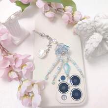 1-4PCS Cute Phone Charms Aesthetic Y2K Cell Phone Charms Strap Strawberry Butterfly Star PhoneCharm Y2K Accessories For Bag Keychain  Camera Pendants Decor - 藍紫色水母 - View 5
