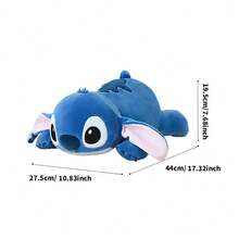 Miniso 迪士尼史迪奇卧姿16号毛绒玩偶，亲肤不掉毛面料，标志性大耳朵细节，中等尺寸设计，适合居家休闲/沙发装饰/靠垫玩具，可爱毛绒玩具（1个） - 彩色 - 查看 10