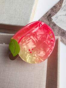 1个个性化逼真水果系列发爪，优雅甜美多功能新鲜水果柠檬、草莓、樱桃半圆形亚克力发夹，防滑牢固时尚大/小号发爪/发夹，女士发饰，适合休闲、通勤、半丸子头、齐肩发等场合，发夹，适合日常使用和送礼，发夹，发爪夹，秋冬女士假日装扮配饰 - 彩色 - 查看 8