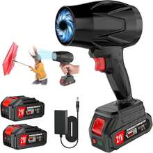 Cordless Leaf Blower With 2 X 4.0Ah Battery And Charger, 600,000 RPM Turbo Air Jet Blower, Lightweight Handheld Blower With Adjustable Speed For Patio Cleaning, Lawn Care, Car, Blowing Leaves And Dust - Pin đen 1 - Xem 8