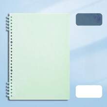 120页A5透明软皮活页笔记本，带易撕线，可拆卸螺旋装订，防水设计，适合日常办公使用 | 简约笔记本 | 防水笔记本，随机1本 - 多色 - 查看 6