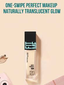 Maybelline 菲力特 (Fit Me) 霧面無瑕粉底液 SPF 17 #120 粉嫩自然色，5/30ml 可選，24 小時長效保濕，三效合一（定妝/補妝/提亮），無妝感，霧面無瑕妝，長效肌膚和日常肌膚上，適合肌膚造型無膚色。 - 柔霧版120 - 查看 12