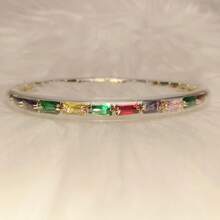 1件装 时尚水钻手链 女士闪亮果冻手镯饰品 - 彩色 - 查看 7