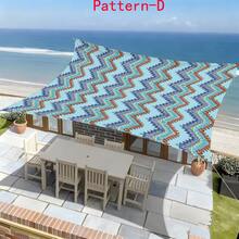 1pc 2D Digital Print Sun Shade Cloth, 5 Different Geometric Abstract Stripe Patterns, Features Include Printed Pattern, Windproof, Detachable, Lightweight, Semi-Shading, Dustproof, Durable - Multicolor - View 24