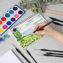 New 8Pcs Detailing Paint Brush Set, Miniature Paint BrushSet For Fine Detail Painting, Fine Brush Small Painting Brushfor Art, Crafts, Acrylic, Watercolor, Oil, Model, Face - Image Color - View 4
