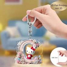 26pcs Fashionable Cartoon Cat Acrylic English Alphabet Pendant, Suitable For Bag Charm, Keychain, Holiday Gifts, Birthday Gifts, Reward Points Redemption Gifts, Business Gifts, Promotional Gifts, Conference Gifts, Welfare Gifts, Festival Gifts, Awards Commemoration, Public Relations Gifts, Etc. - Multicolor - View 5