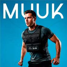 MUUK FITNESS Chaleco de Peso Ajustable para Entrenamiento 10 kg 20 kg 5 kg | Chaleco con Peso para Fitness, Cross Training y Fuerza | Resistente, Cómodo y Ajustable para Rutinas en Casa o Gimnasio - Negro 20 kg - Ver 11