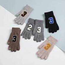 1 Pair Soft And Furry Winter Black Gloves For Men And Women, Touch Screen And Thermal Gloves With Solid Color, Hunting Gifts Men, Winter Accessories, Men's Gifts, Perfect Valentines Days Gifts For Girlfriends And Boyfriends, Fashionable Asymmetric Design Style - B-22008 - View 12