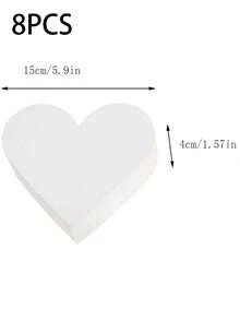 2/4/8个装白色心形泡沫——非常适合婚礼、生日、创意烘焙和作为手工材料。适用于婚礼装饰、家居装饰、客厅装饰、人造花和鲜花插花，以及各种DIY家居手工项目。 - 愛心15cm - 查看 9