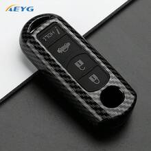 适用于马自达2、3、6、Atenza、Axela、Demio、CX-5、CX-3、CX-7、CX-9（2015-2019款）的碳纤维纹理ABS汽车钥匙壳保护套及配件 - 馬自達A款 - 查看 9