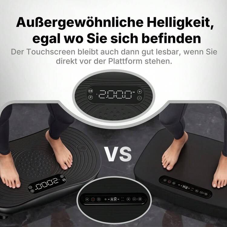 MERACH Vibrationsplatte Für Training Und Körperformung, Mit 99 Geschwindigkeitsstufen, Integriertem Bluetooth-Lautsprecher, Led-Touchscreen Und Elastischen - EU C-Typ Stecker (220-240V) - Übersicht 3