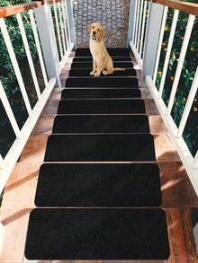15pcs Reusable Self-Adhesive Stair Treads, Suitable For Indoor Hardwood Steps, Anti-Slip Carpet Stair Pads - Multicolor - View 3