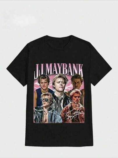 2026 Graphic T-Shirts For Men And Women, Valentine's Day T-Shirt, Valentine's Day Top, Men's Casual Crew Neck T-Shirt, Limited Edition JJ Maybank Vintage T-Shirt, Outer Bank Movie T-Shirt, Casual Digital Print Pure Heavy Cotton T-Shirt, Sizes S To XXXL, Sports T-Shirt, Men's Clothing, Men's Tops, Graphic T-Shirts, Cute Tops, Women's Tops, Unisex Graphic T-Shirt For Valentine's Day And The Holiday, Match Day Couple Outfit, Perfect Gift For Men And Women