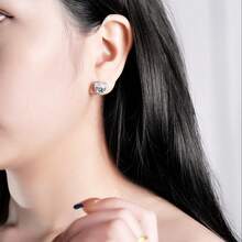 1 Carat Moissanite 925 Sterling Silver Jewelry Set - 1 Carat Moissanite Ring, 1 Carat Moissanite Pendant Necklace, 1 Carat Moissanite Earrings, 1 Carat Heart-Shaped Moissanite 3 PiecesJewelry Set, Valentine's Day Gift