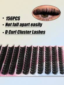 156pcs 13-Row Large-Capacity Eyelash Case, Soft And Fluffy Clustered False Eyelashes, Anime Eyelashes, Suitable For Cosplay, Reusable, Suitable For Daily Outings, Dates, Parties, Outdoor Events, And Festivals, Ideal For Beginners Eyelash Extension Tools, Cluster False Eyelashes, Eyelash Clusters, DIY Clusters - D - View 7