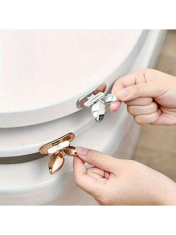 2 piezas Manijas para levantar el asiento del inodoro - Ganchos multifuncionales, mantienen las manos limpias - Elevador de asiento de inodoro, accesorios de baño, diseño minimalista, regalo del Día de San Valentín, decoración de baño, decoración de otoño
