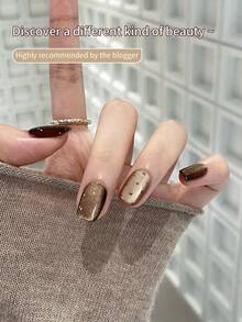 annies 10毫升美拉德焦糖棕色猫咪磁性凝胶指甲油 2026新款流行闪光棕咖啡猫眼凝胶美甲沙龙2件套 - 彩色 - 查看 2