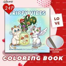 GDTME 1 Livro de Colorir para Adultos com Aventuras Fantásticas de Animais, Inclui Histórias de Aventuras Fofas e Interessantes, Colorir Relaxante, 24 Páginas Grossas, Ideal como Material Escolar, Material de Escritório, Presente de Dia dos Namorados e Páscoa. - Multicolorido - Ver 12